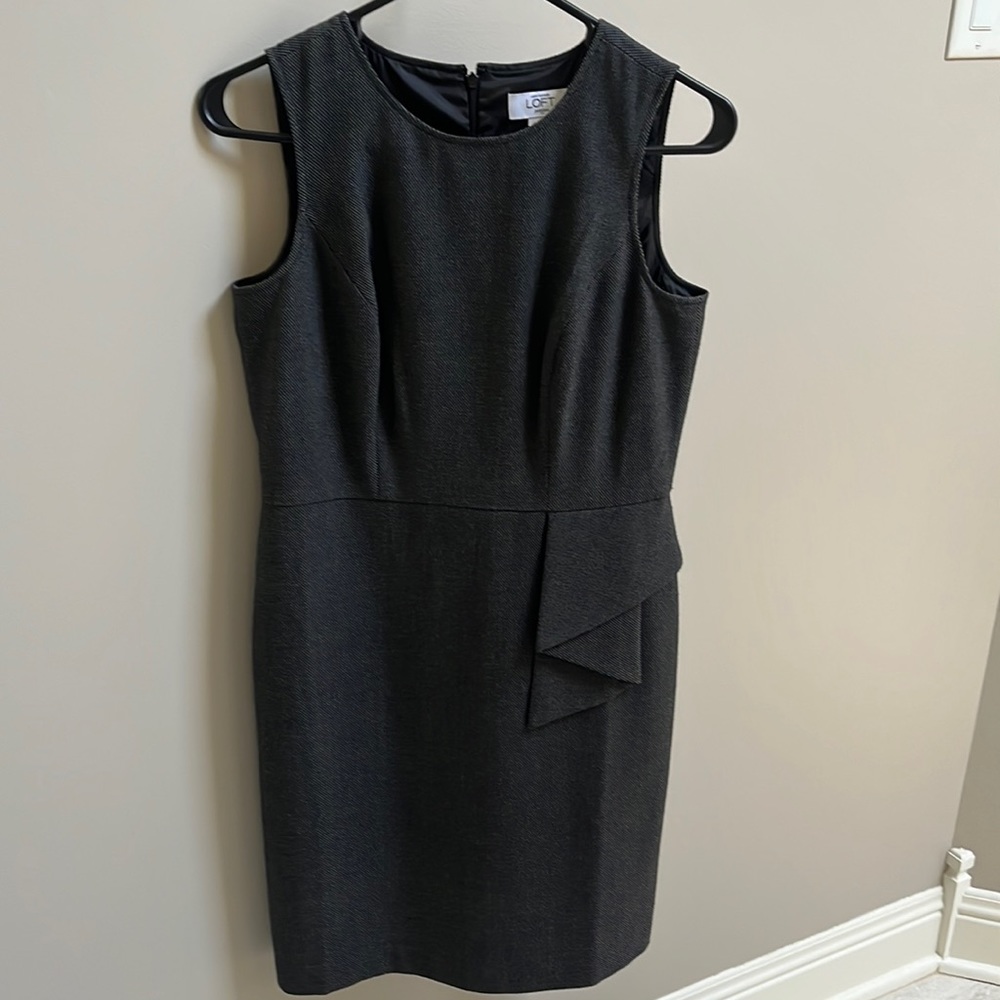 Dark grey/black LOFT dress, size 4P